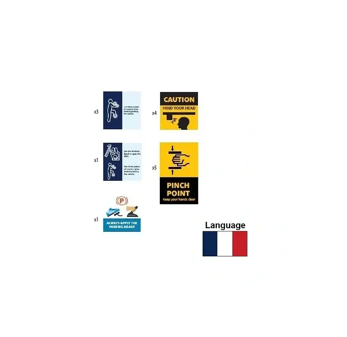 Vehicle Safety Label Kit ICE Peugeot Boxer (FR)