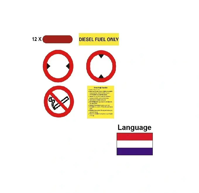 Cab Label Kit Ice Mercedes Vito (NL)