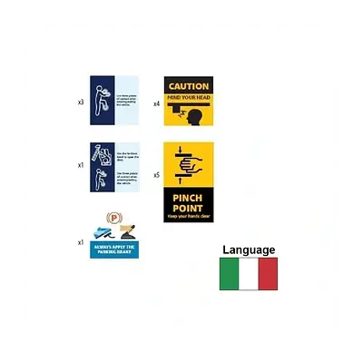 Vehicle Safety Label Kit Ice Ford Custom (IT)